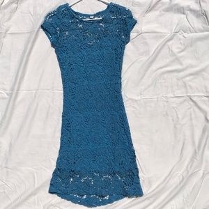 LC Lauren Conrad blue lace dress